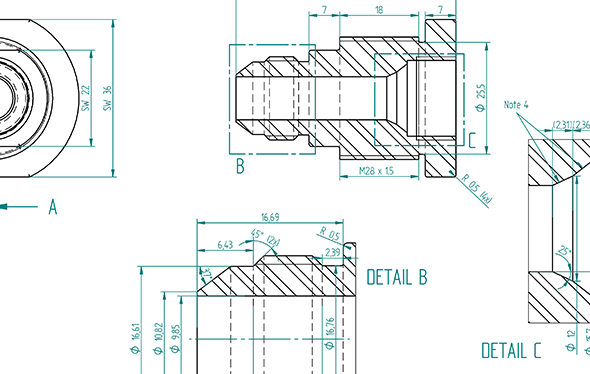 JIC bulkhead drawing